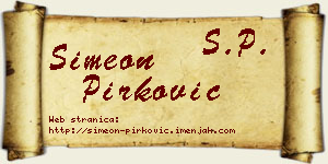 Simeon Pirković vizit kartica